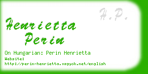 henrietta perin business card